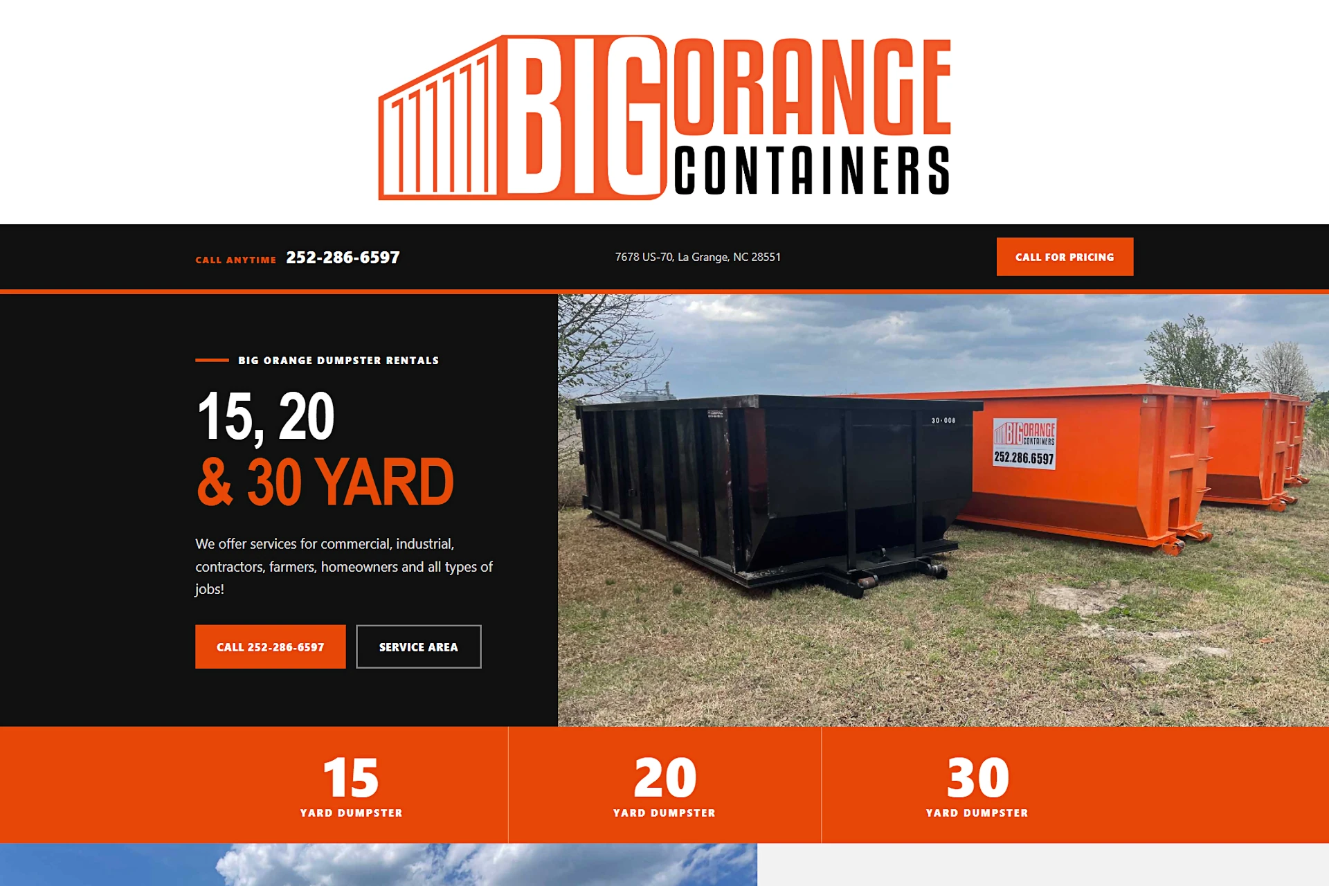 Big Orange Dumpster website