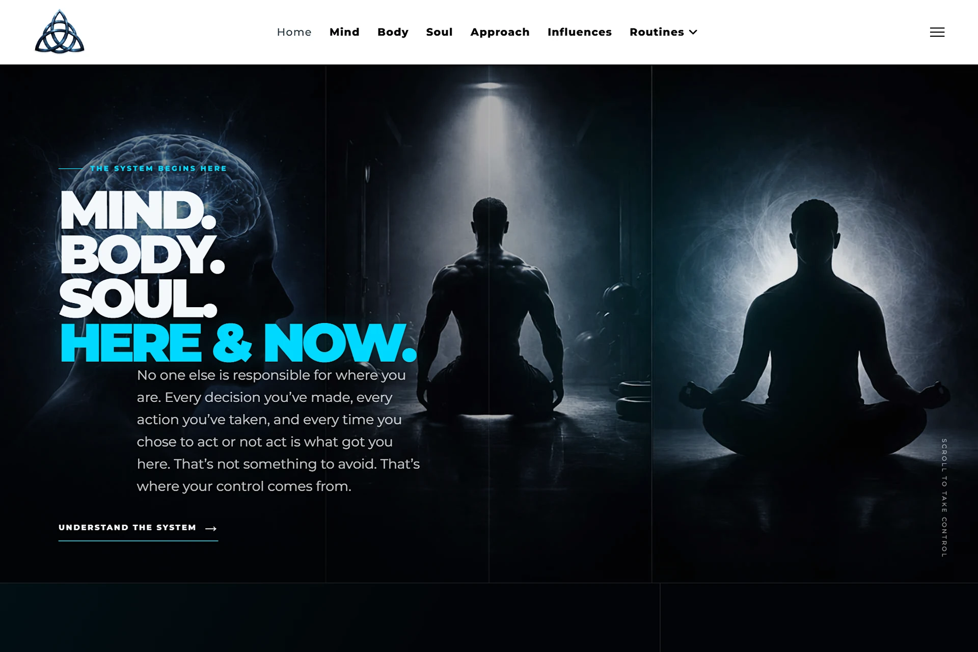 Mind Body Soul Here Now website